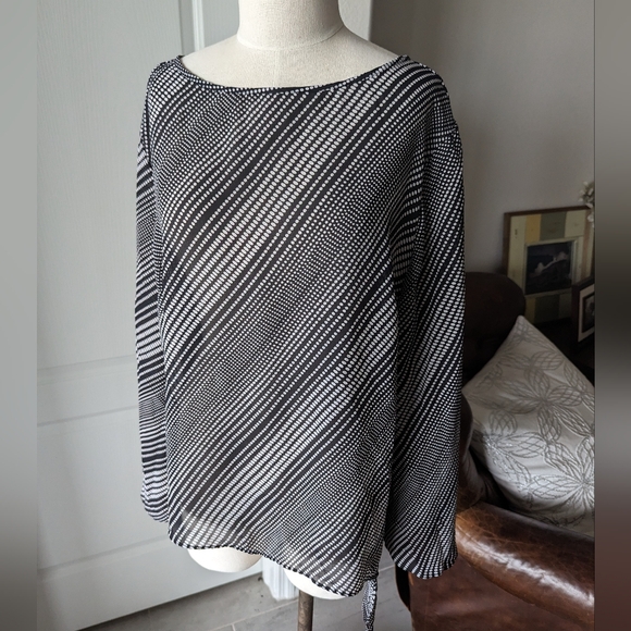 Fun Psychedelic Polka Dot Print Blouse - Picture 2 of 6